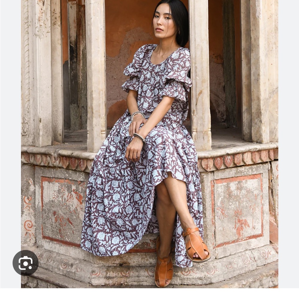 NWT daughters of India sahana dress coffee